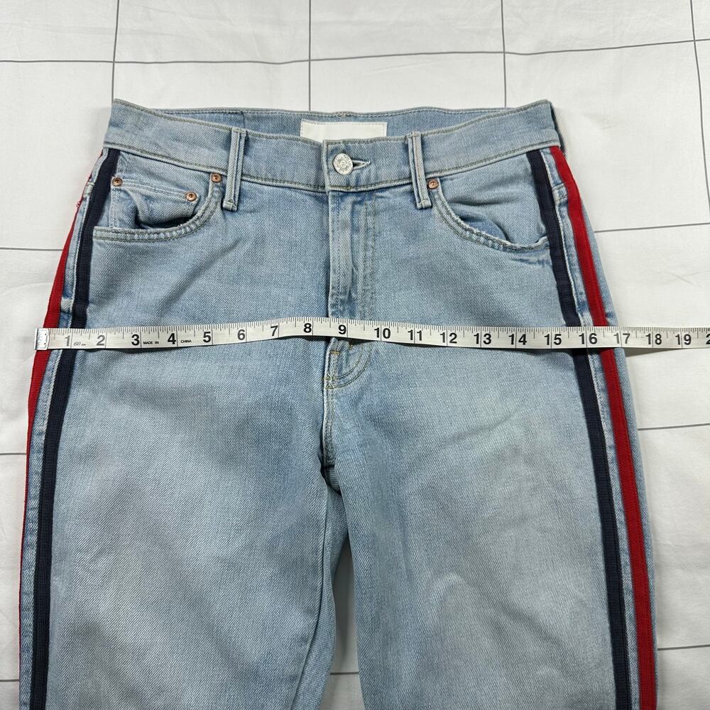 MOTHER Light Blue Jeans with Red Stripe - Picture 9 of 12
